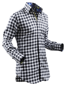 Bold patterned fitted shirts like ones offered by Circle of Gentlemen are form flattering and create a great contrast when paired with solid blazers or sweaters. (Circle of Gentlemen is available at Armour.)